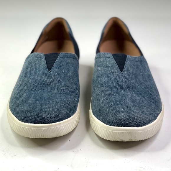 Vionic Ivy denim slip on sneakers orthopedic insoles elastic gores 7 - Picture 11 of 11
